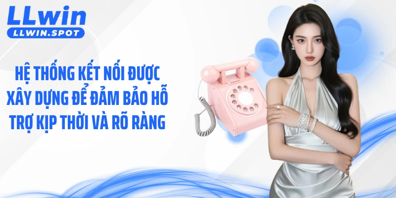 Hệ thống kết nối được xây dựng để đảm bảo hỗ trợ kịp thời và rõ ràng